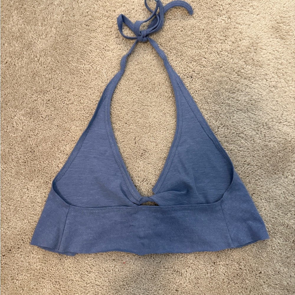 Joah Brown Blue Halter Twist Top, NWOT! Cross listed in Mercari! - Picture 7 of 8